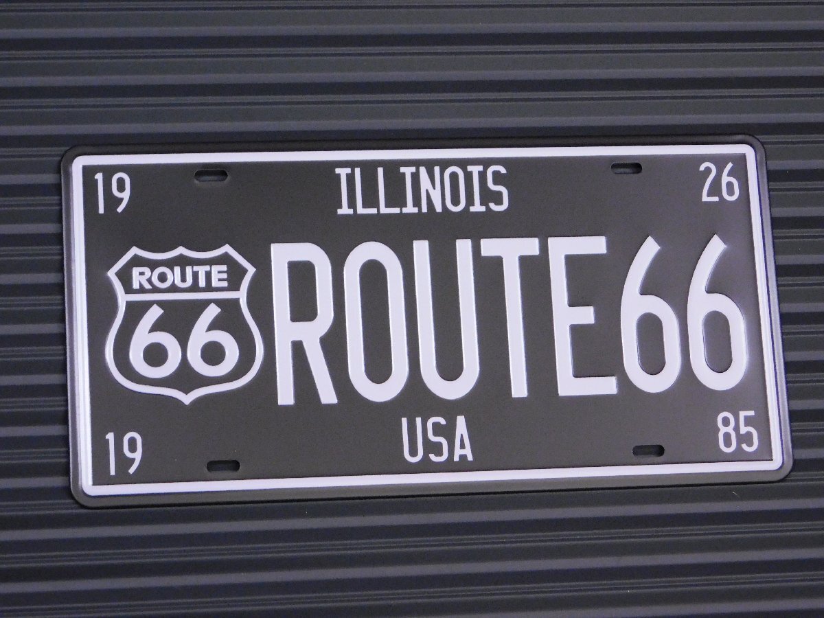 ◆送料\185◆【ROUTE66】※《ライセンスプレート / 66 ILLINOIS】 アメリカン雑貨 ナンバープレート拍卖