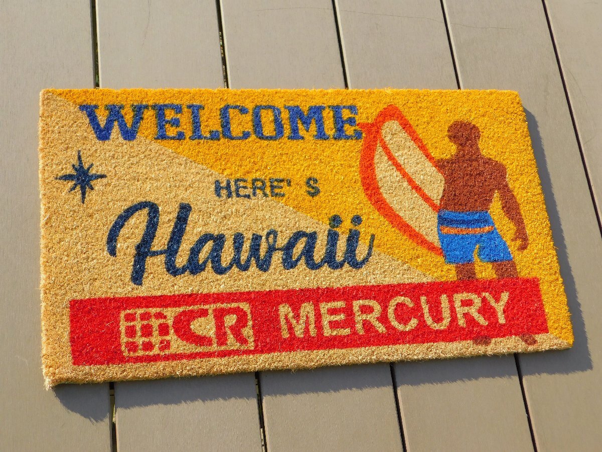 【アメリカン コイヤーマット・HERES HAWAII】※《MERCURY・マーキュリー》 ハワイ アメリカン雑貨 ガレージ 玄関マット拍卖