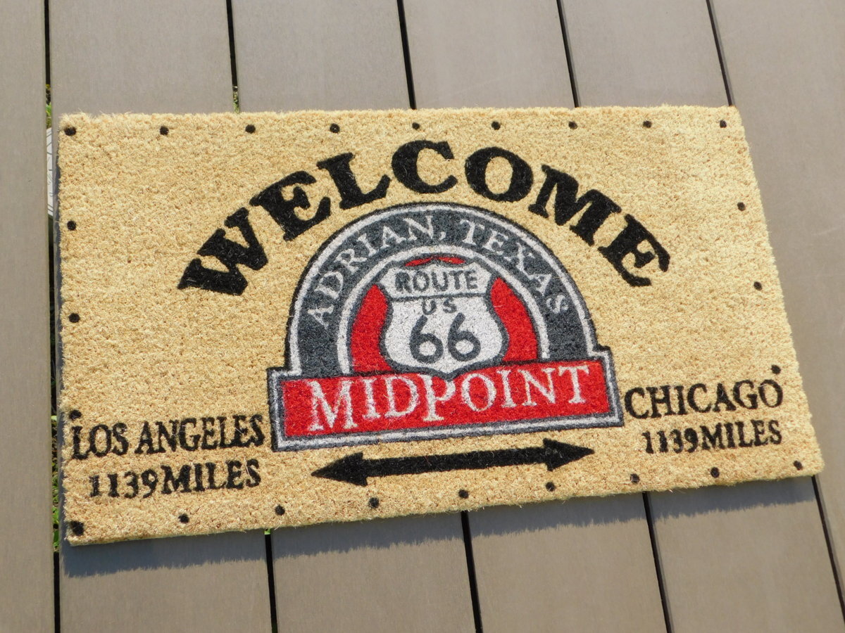 【アメリカン コイヤーマット】※《ROUTE66・ MIDPOINT》 アメリカン雑貨 ガレージ 玄関マット拍卖