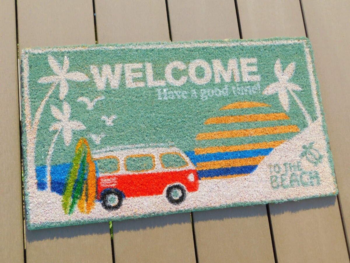 【アメリカン コイヤーマット】※《WELCOME TO THE BEACH》 アメリカン雑貨 ガレージ 玄関マット拍卖