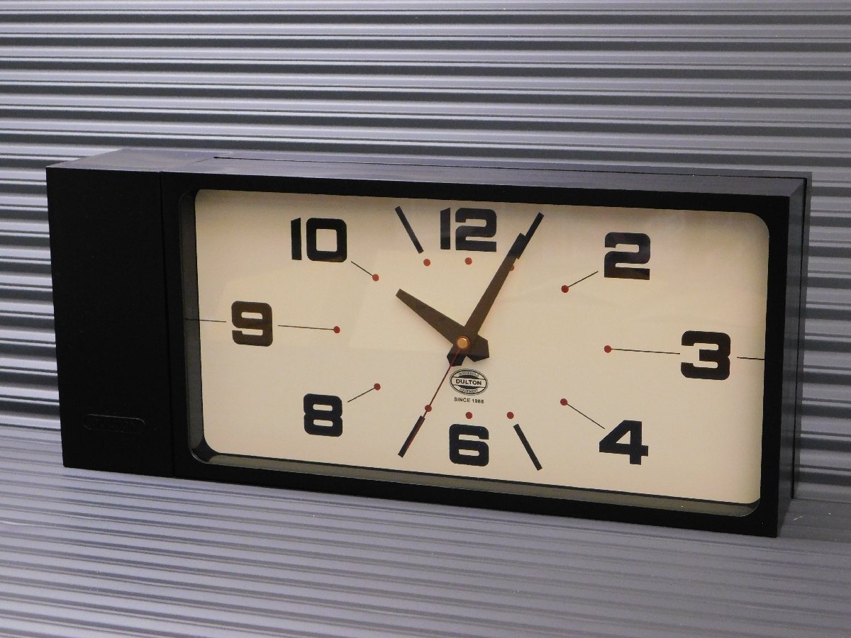 【DULTON・ダルトン】※《ダブル フェイス クロック/RECTANGLE ブラック》 両面時計 レクタングル H21-0362BK拍卖