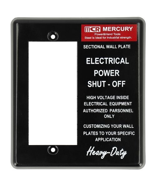 ◆送料\185◆【MERCURY・マーキュリー】※【ワイドスイッチプレート / ブラック】 スイッチカバー スチール製拍卖