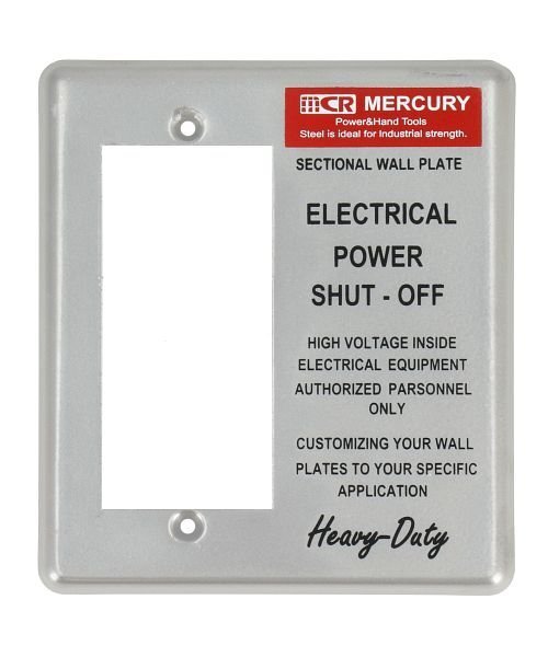 ◆送料\185◆【MERCURY・マーキュリー】※【ワイドスイッチプレート / シルバー】 スイッチカバー スチール製拍卖