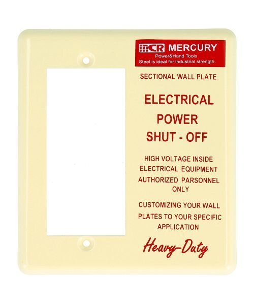 ◆送料\185◆【MERCURY・マーキュリー】※【ワイドスイッチプレート / アイボリー】 スイッチカバー スチール製拍卖