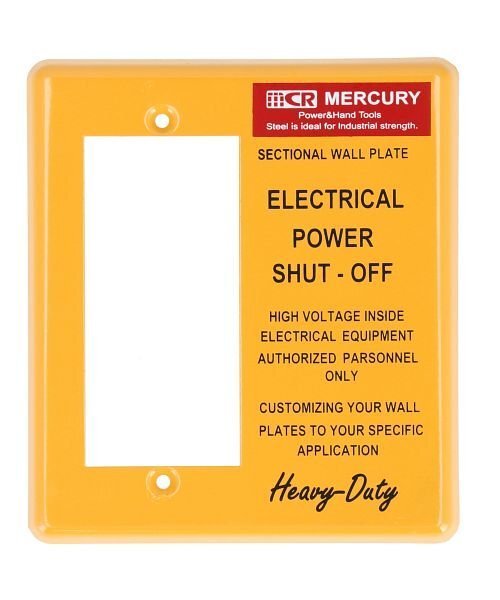 ◆送料\185◆【MERCURY・マーキュリー】※【ワイドスイッチプレート / マスタード】 スイッチカバー スチール製拍卖