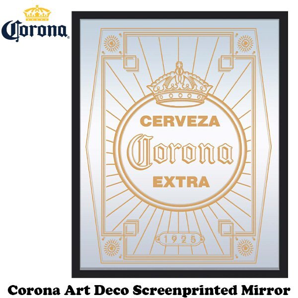 【Corona Extra・コロナビール】※《パブミラー/Art Deco・アートデコ》633×475×20mm アメリカン雑貨 ウォールミラー 拍卖