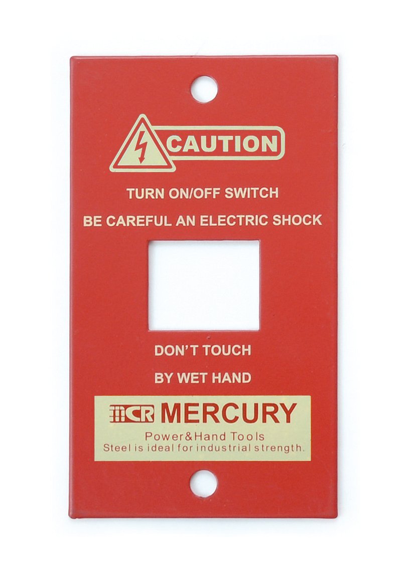 ◆送料\185◆【MERCURY・マーキュリー】※【コンセントカバー・1ヶ口 / レッド】 スチール製 アメリカン雑貨拍卖