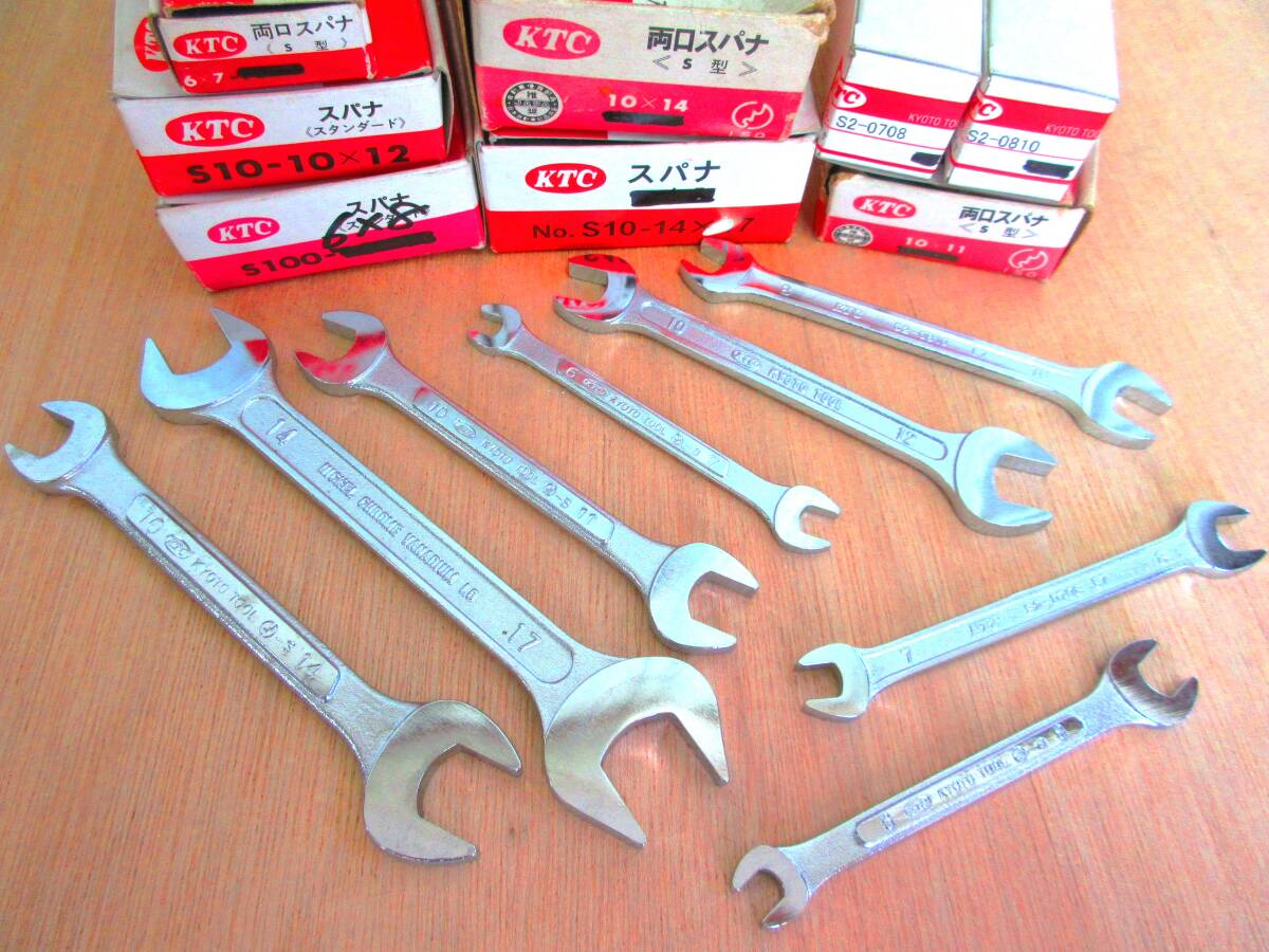 在庫処分未使用品 KTC両口スパナ 8本セット セット内容(6×7・7×8・8×10・6×8・14×17・10×12・10×14・10×11)各1本拍卖