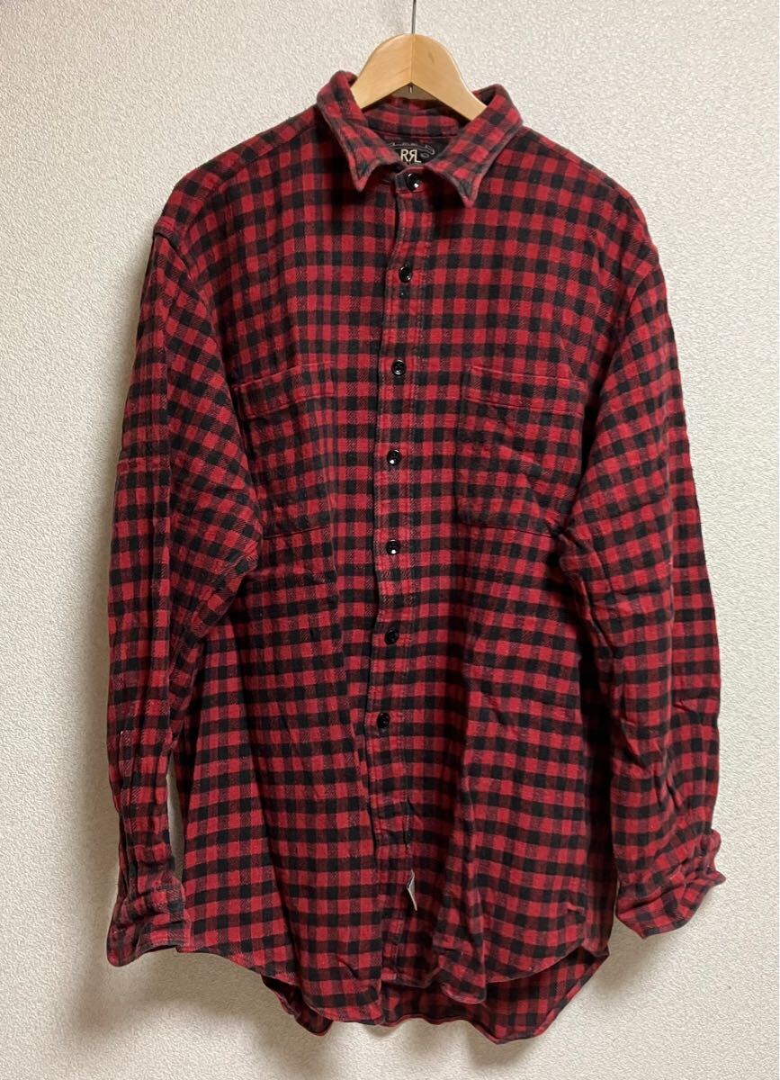 中古 RRL ダブルアール チェック ネルシャツ Lサイズ Ralph Lauren ラルフローレン vintage ビンテージ拍卖