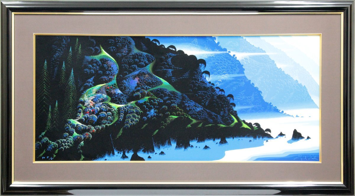 アイベン・アール 「ブルーコーストライン」 シルクスクリーン 版画 絵画 - 北海道画廊拍卖
