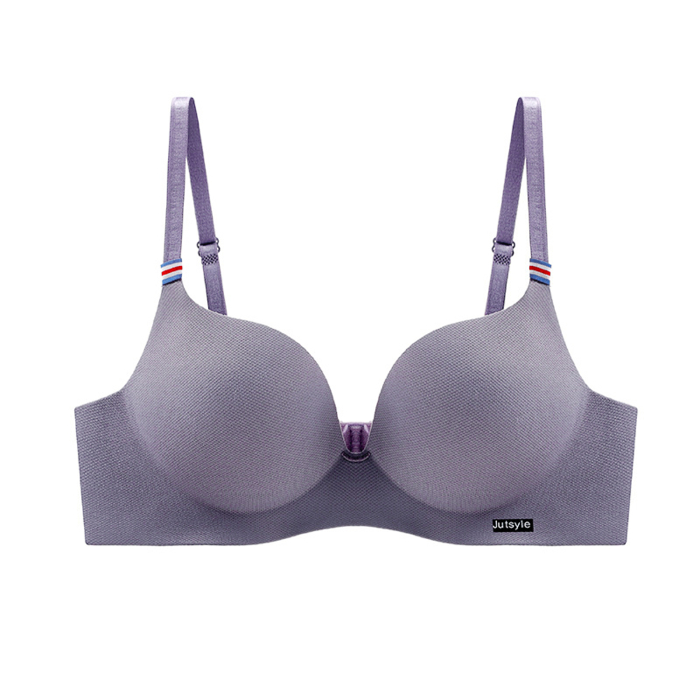 ☆ パープル ☆ 36/80C ☆ ブラジャー シンプル 通気性 mmbr824e ブラジャー シームレス ノンワイヤー シームレスブラジャー拍卖