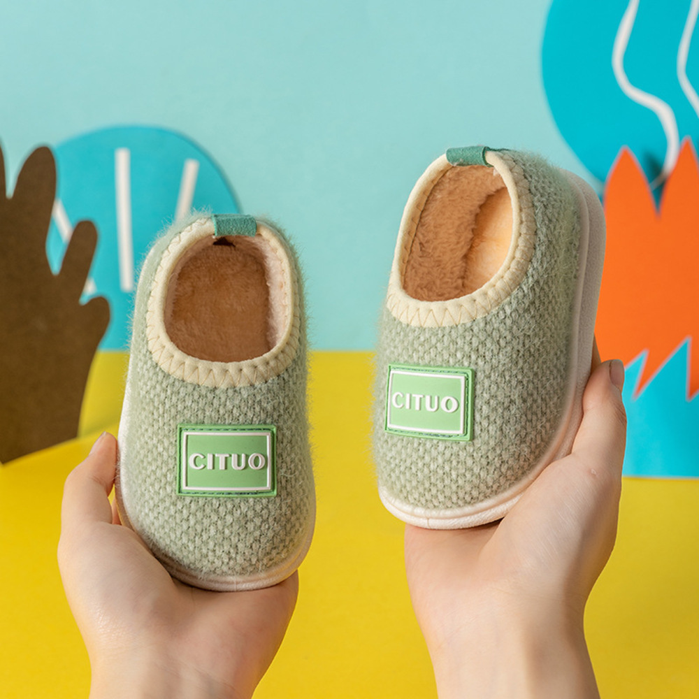 ☆ グリーン ☆ 13cm ☆ ルームシューズ 子供 pmykidsho01 ルームシューズ キッズ ボア スリッパ キッズスリッパ 滑り止め ふわふわ拍卖