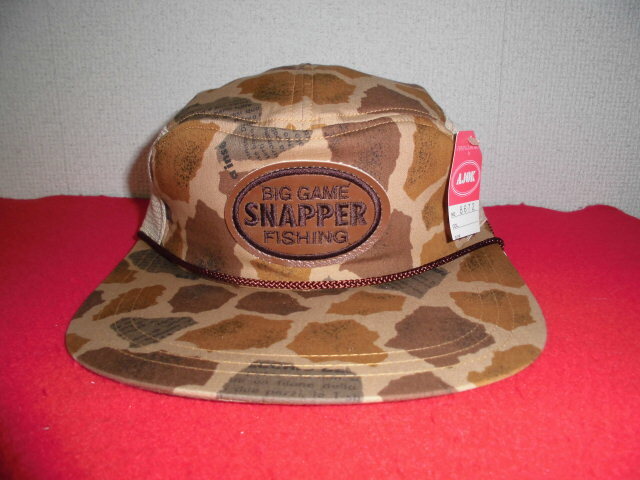 貴重 レア物 ビッグゲーム スナッパーフィッシング キャップ SNAPPER 帽子 カラー ブラウン&カモ フエダイ 磯 海釣り拍卖