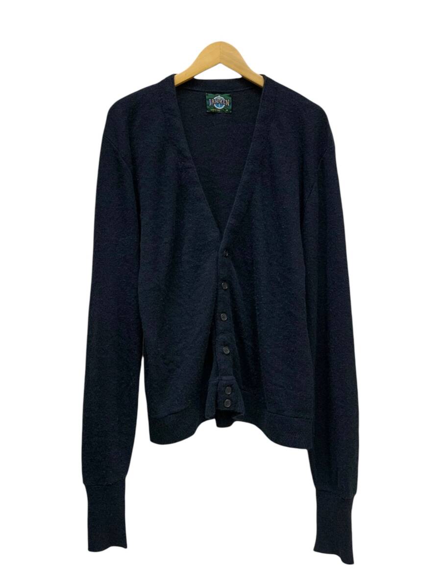 Jantzen (ジャンセン) US古着 アクリル ニット カーディガン USA製 オーバーサイズ 無地 M ブラック メンズ/036拍卖