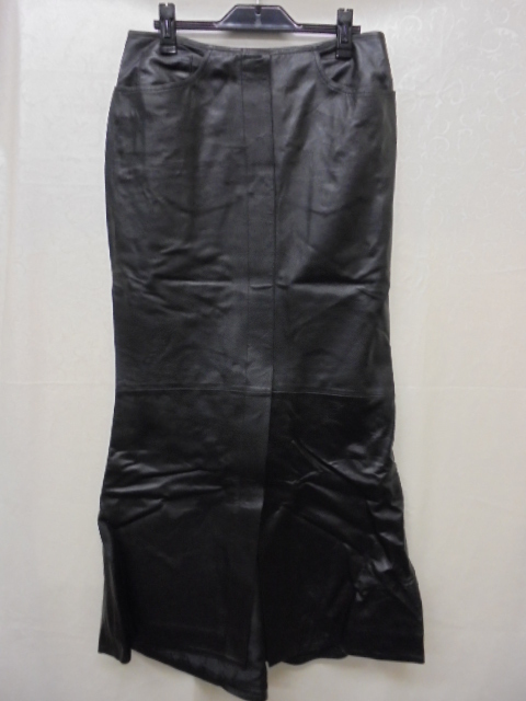 【KCM】jmc-turi-199★中古品★ラムスキン マーメイドスカート 超ロングスカート ウエスト約72cm 最長丈約104cm ※ボタン不足拍卖