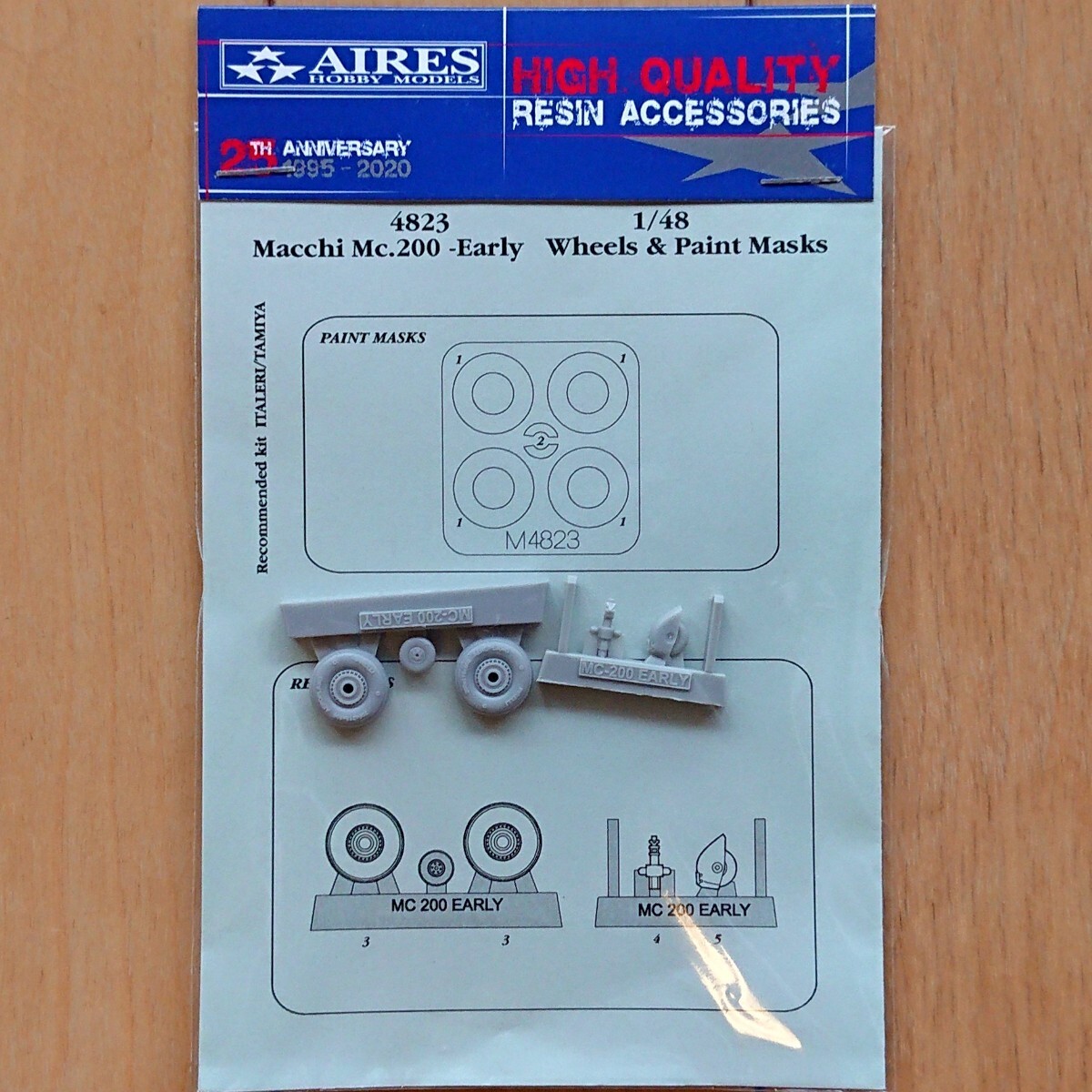 【新品、未開封】AIRIS 4823 1/48 Macchi マッキ Mc.200 -Early 初期型 Wheels & Paint Masks 主/尾輪パーツ & マスキングシールセット拍卖
