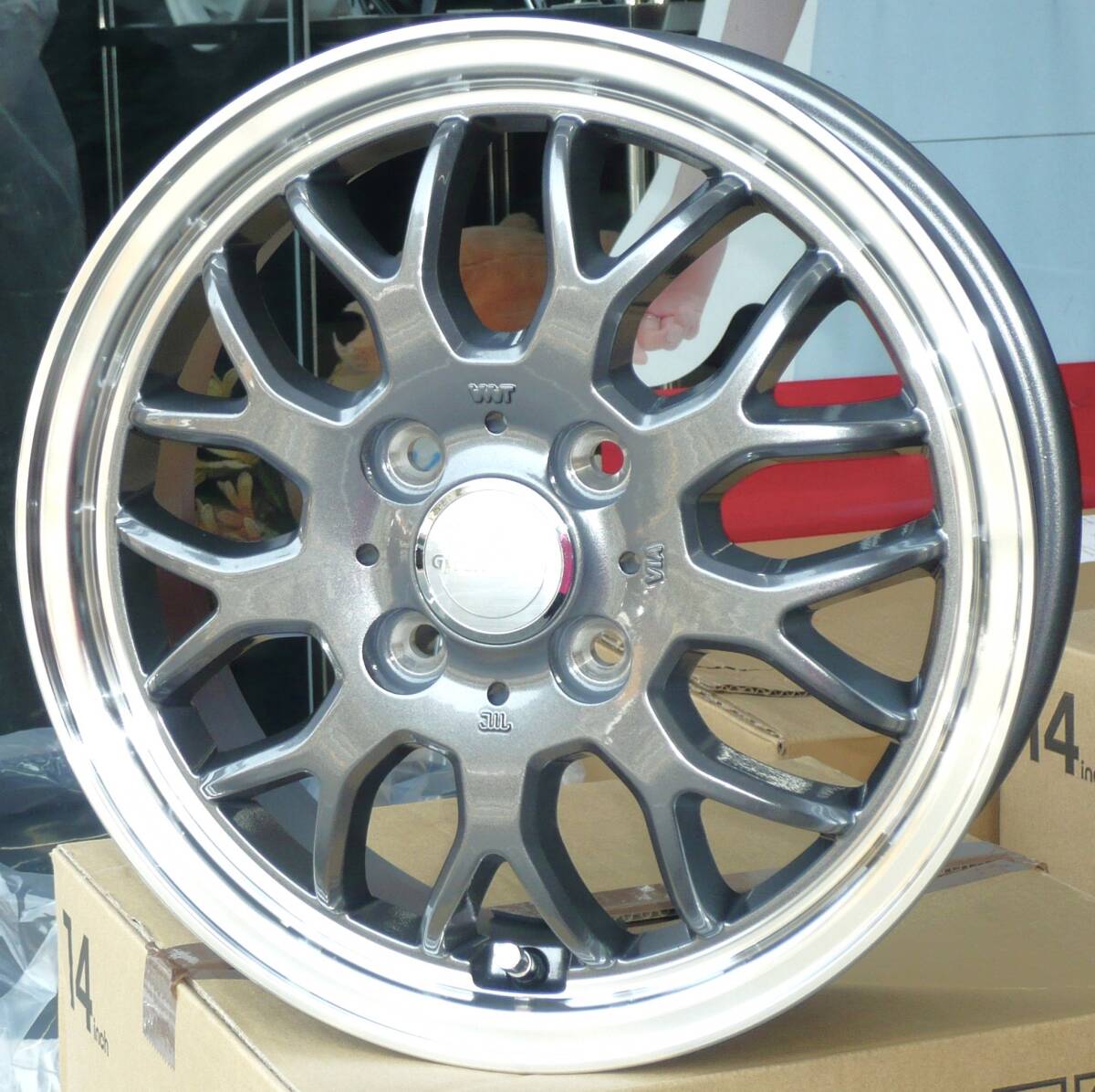 税込! LA850S/LA860系 ムーヴ キャンバス用ホイール 「GYARAFT-9M」GM 新品1台分拍卖