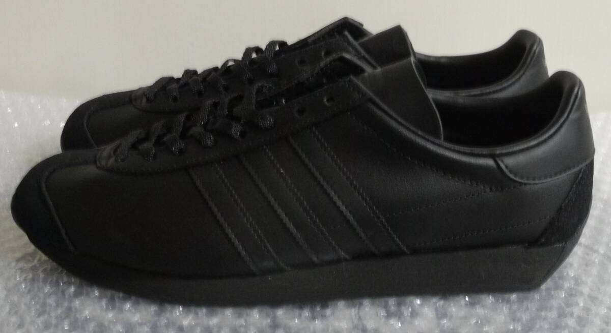 ほぼ新品 カントリー 2020年製 JP28.0cm 黒 GX2507 生産終了 天然皮革 adidas country オールブラック 人気 定番 希少モデル拍卖
