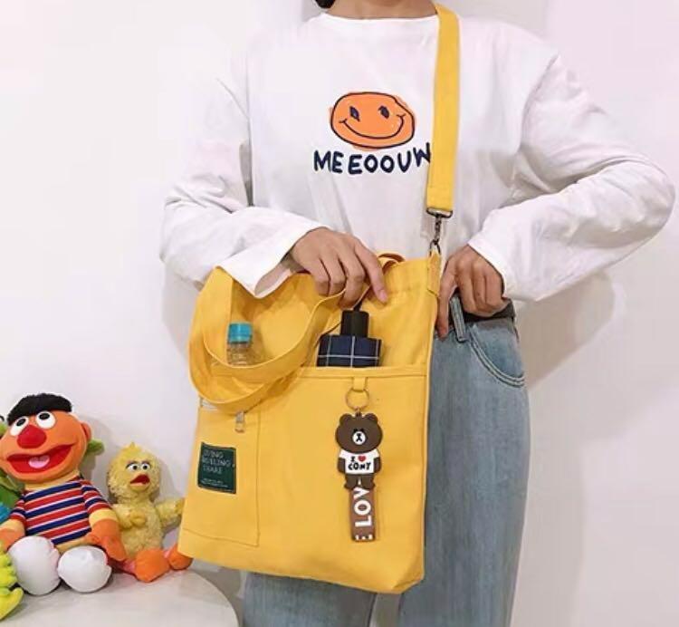 キャンバス トートバッグ 2way レディースショルダーバッグシンプル 通勤 通学拍卖