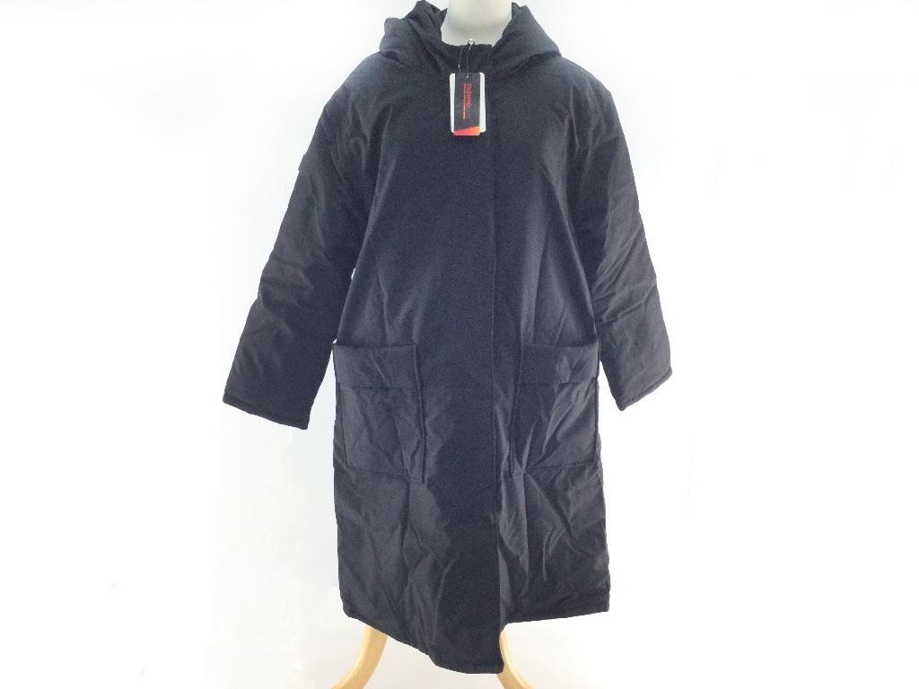 リバージブルコート 秋冬 ピーチ素材 タフタ素材 はっ水機能付き 高級感 軽量 保温性 大きめポケット Lサイズ ブラック 冬拍卖