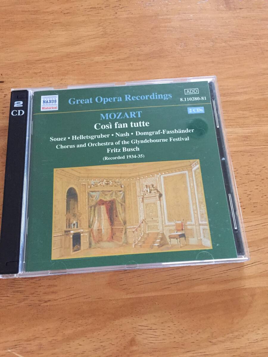 CD Great Opera Recordings MOZART Cosi fan tutte モーツァルト・歌劇「コシ・ファン・トゥッテ」拍卖