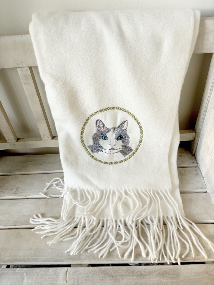 新品 ふりふ★¥14,300円 猫物語ショールショール きもの道楽 豆千代 撫松庵 拍卖