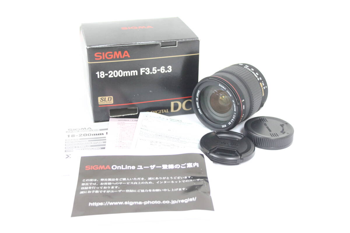 【返品保証】 【元箱付き】シグマ Sigma ZOOM 18-200mm F3.5-6.3 DC ペンタックスマウント 説明書 前後キャップ付き レンズ v8780拍卖