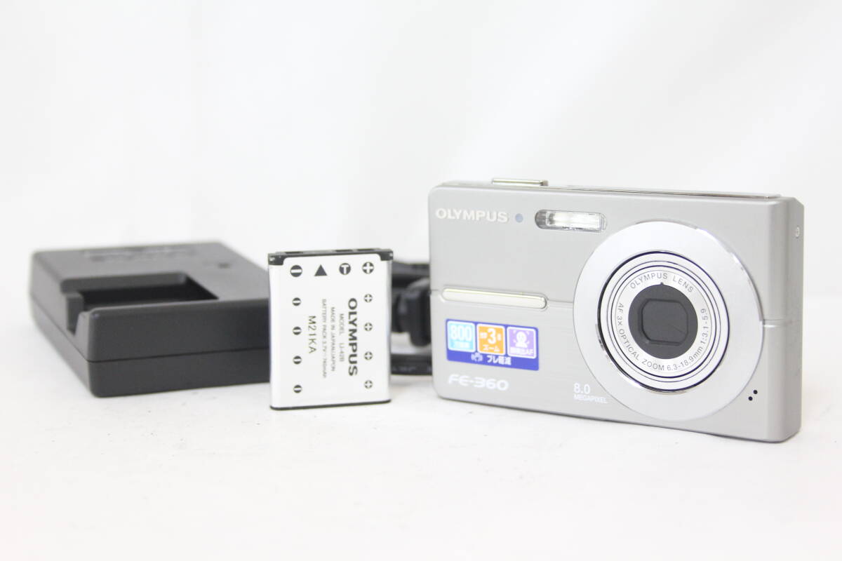 【美品 返品保証】 オリンパス Olympus FE-360 3x バッテリー チャージャー付き コンパクトデジタルカメラ v9494拍卖