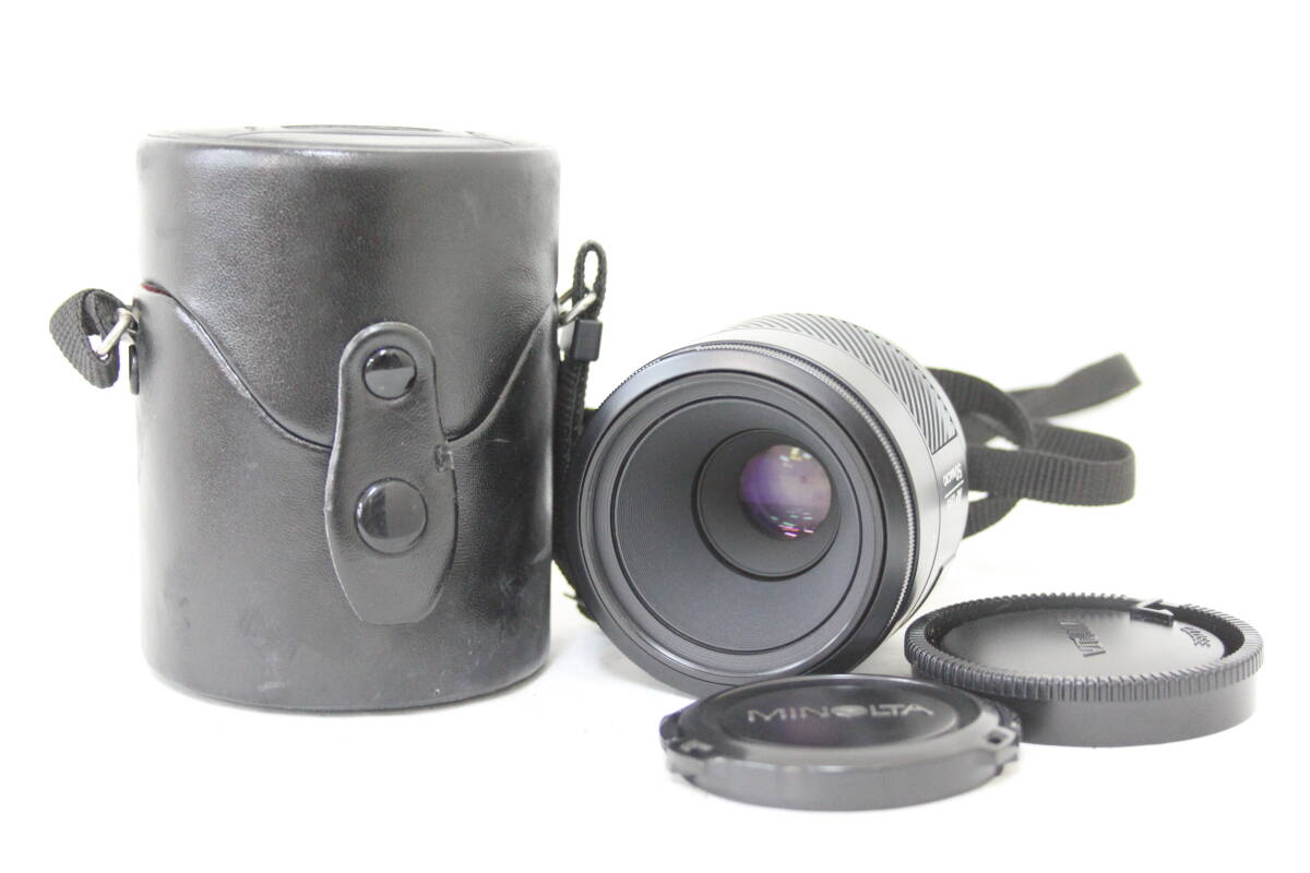 【返品保証】 ミノルタ Minolta AF Macro 50mm F2.8 前後キャップ ケース付き レンズ v9949拍卖
