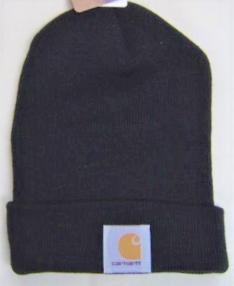 Carhartt カーハート 平織 ニット キャップ ワッチ キャップ カナダ製 黒 F A18 メンズ レディー ユニセックス拍卖