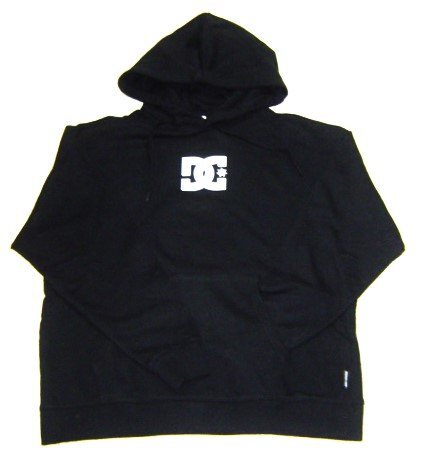 送料無料 セール25% DC SHOES ディーシー 黒タグ スウェット DC ロゴ プルオーバーパーカー 裏パイル 黒 L DP0224056 メンズ レディース拍卖