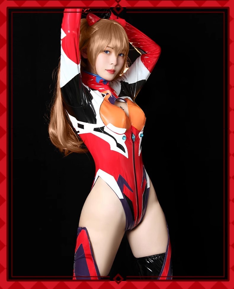 式波・アスカ・ラングレー プラグスーツ コスプレ 衣装 +靴下新世紀エヴァンゲリオン 山下しゅんや風(ウィッグ 靴別売り)拍卖