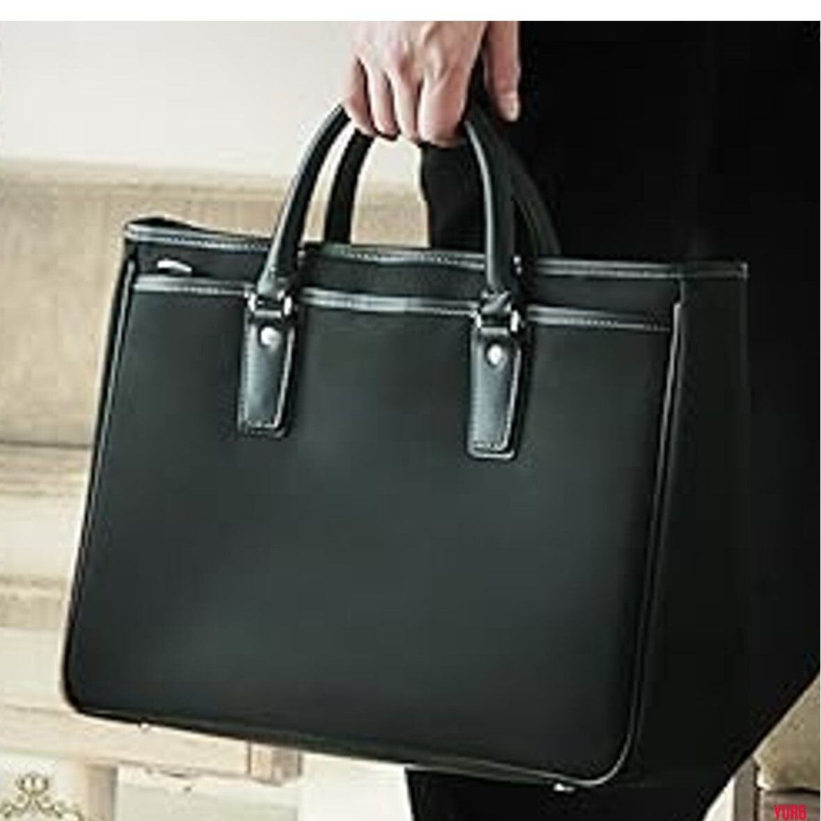 自立可 15.6インチノートPC A4サイズ書類 メンズ ビジネスバッグ 防水性 大容量 鉄鋲 ショルダー掛け スマート収納 旅行 出張 ビジネス 拍卖