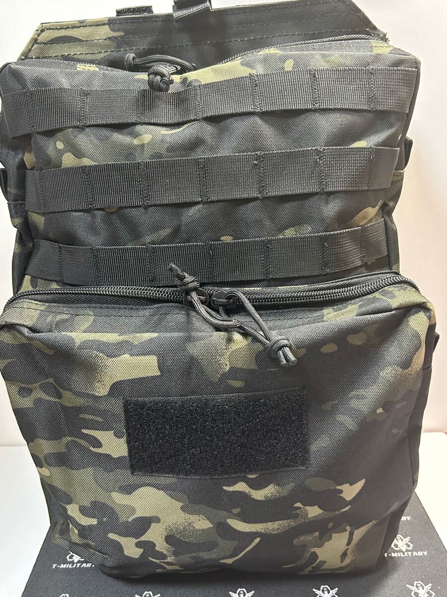 (黒迷彩)バックパック ミリタリー ナイロン製 ハイドレーション 撥水加工大容量拍卖