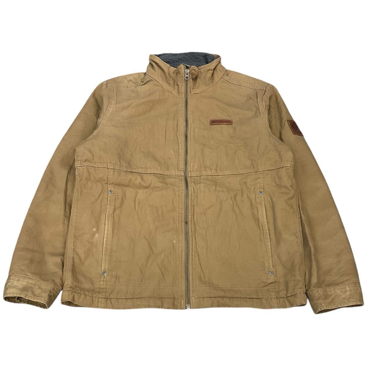 Columbia ブルゾン M ベージュ アウトドア コットン 裏 ボア ジャケット ワークジャケット フルジップ ジップアップ コロンビア拍卖