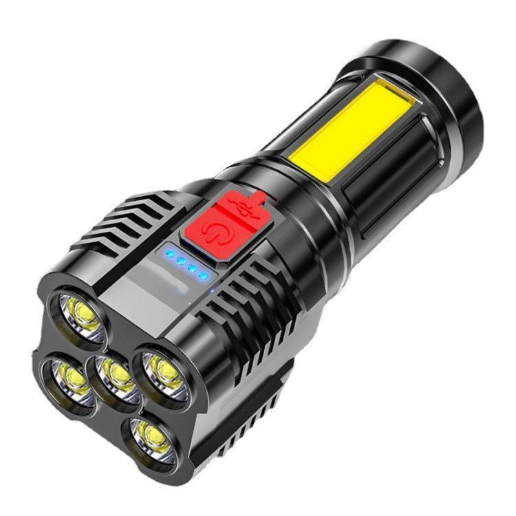 強力懐中電灯 作業灯 5LED 充電式 強力 高輝度 防災 地震 高輝度拍卖