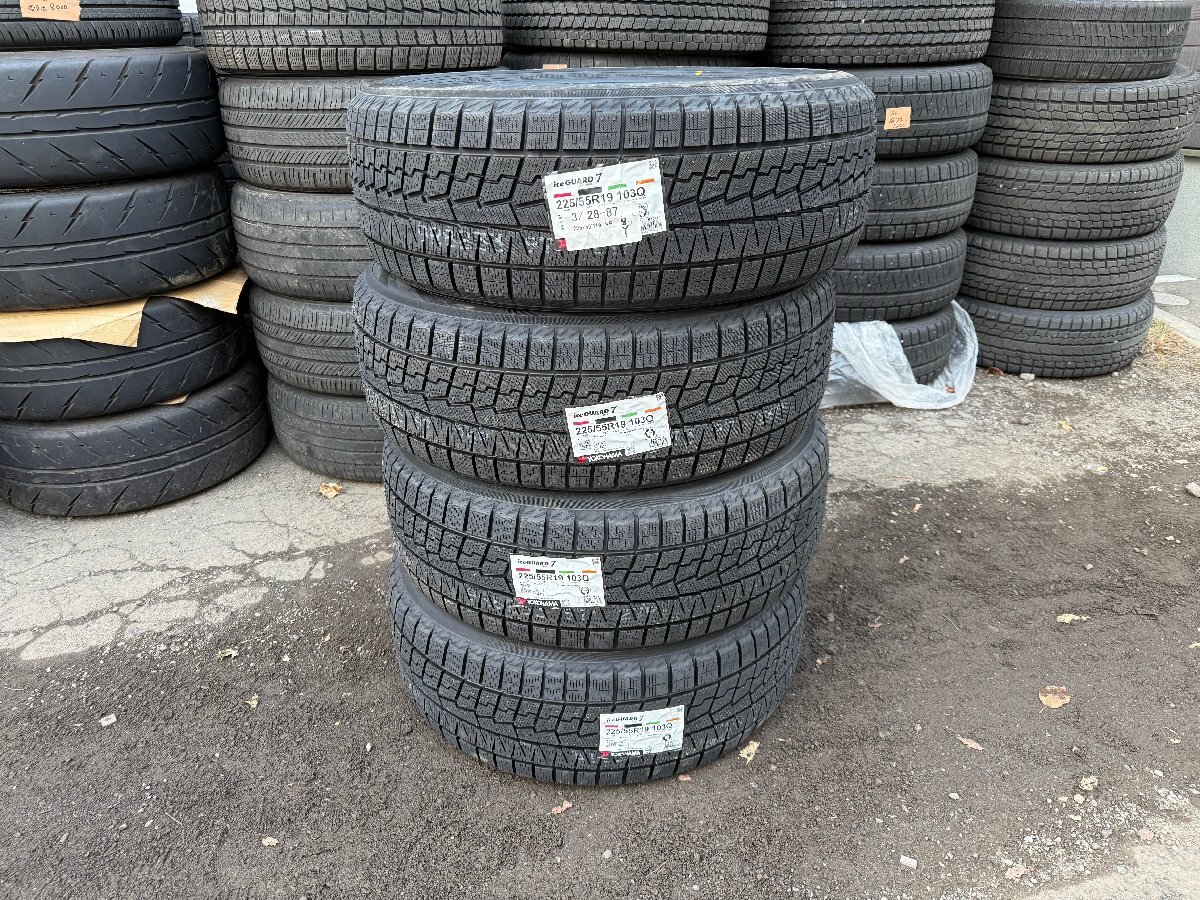 新品 未使用 225/55R19 YOKOHAMA iceGUARD iG70 2023年製 スタッドレスタイヤ 4本セット K98拍卖