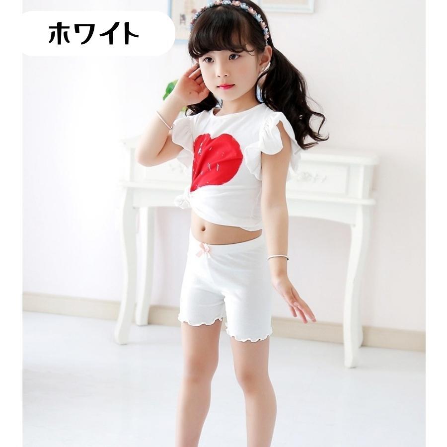 ホワイト 110cm 薄手 2分丈 3分丈 レギンス 女の子 ボトムス レギパン パンツ スパッツ ペチコート ペチパンツ インナーパンツ 韓国子供服拍卖