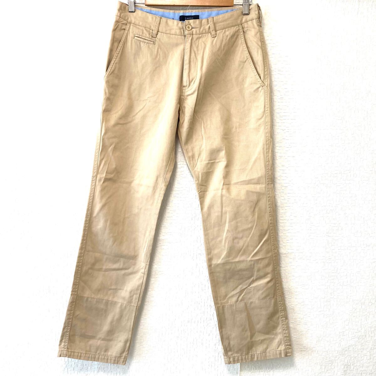 肌馴染みの良いカジュアルカラー◎【RAGEBLUE】レイジブルー チノ パンツ チノパン シンプル 無地 ストレート ベージュ メンズ M/Y20373UU拍卖