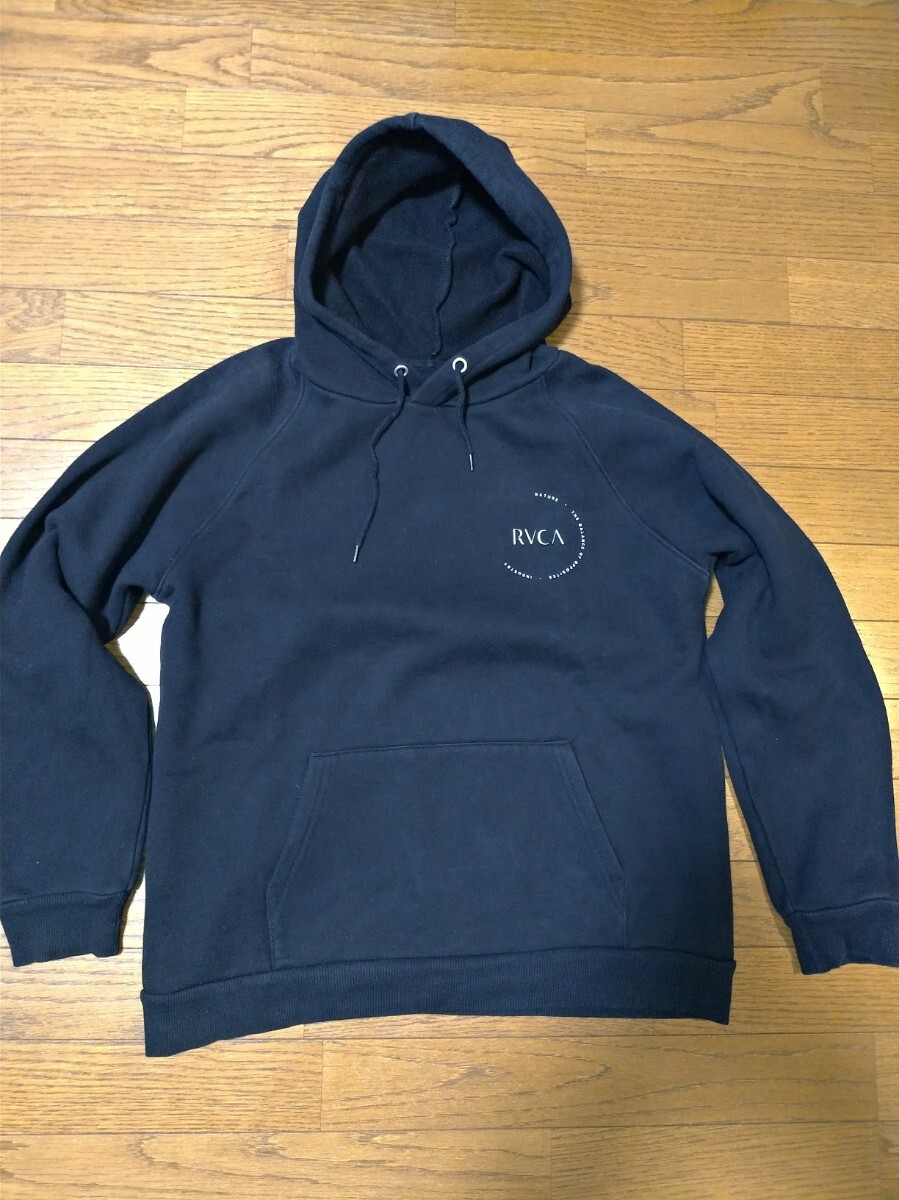 RVCA ルーカ プルオーバー パーカー BA044-014 長袖 フーデッドパーカー サイズXS メンズ 黒 裏起毛拍卖