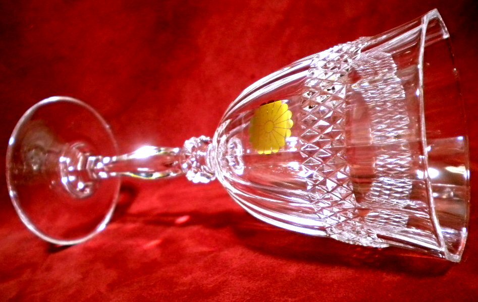 売切 16菊紋金彩 クリスタル リキュールグラス 容量:120cc 1客 A/B、纏購入特典有、寸法φ上68中16下61×H152mm、重量160g、口元厚1.6mm拍卖