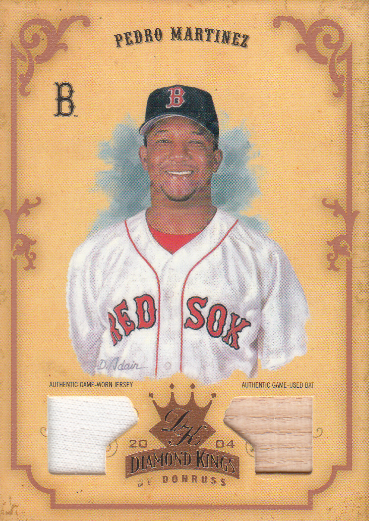 2004 DONRUSS DIAMOND KINGS 'PEDRO MARTINEZ' GAME-USED JERSEY&BAT カード 087/100拍卖