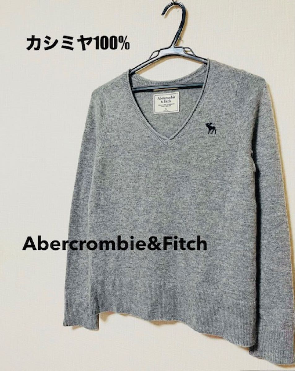 アバンクロンビー&フィッチ カシミヤセーター ニットセーター レディース S M★6200 カシミア100% Abercrombie & Fitch Vネック拍卖