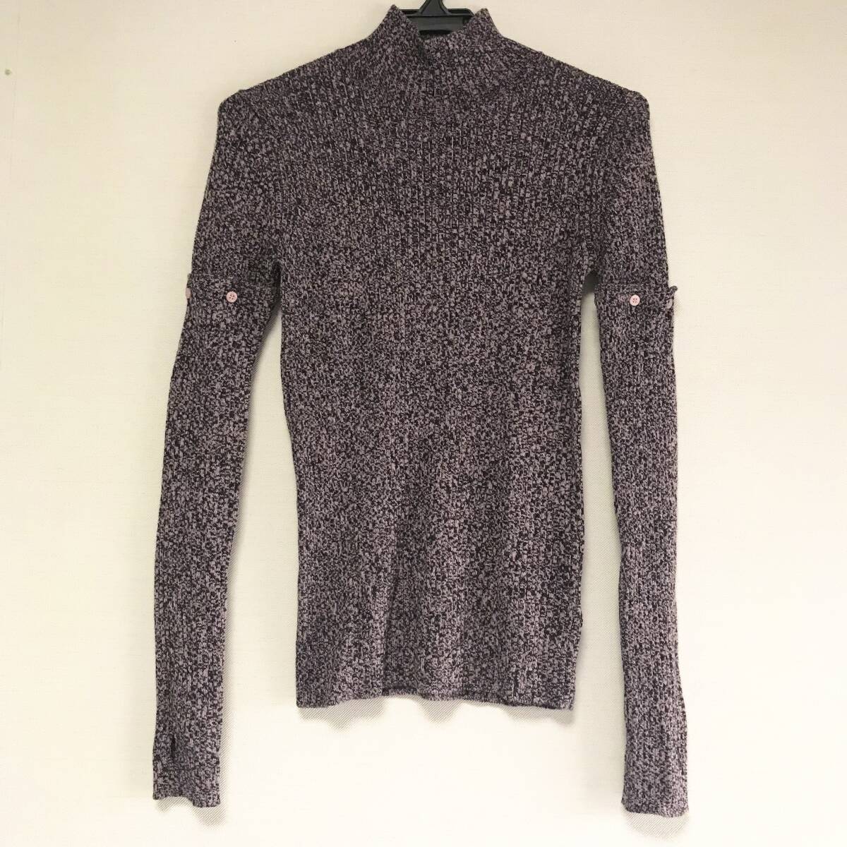 【 送料無料 レイビームス 未使用 】薄手 軽量 袖取外し可能 指穴開き 長袖 半袖 ハイネック ニット拍卖