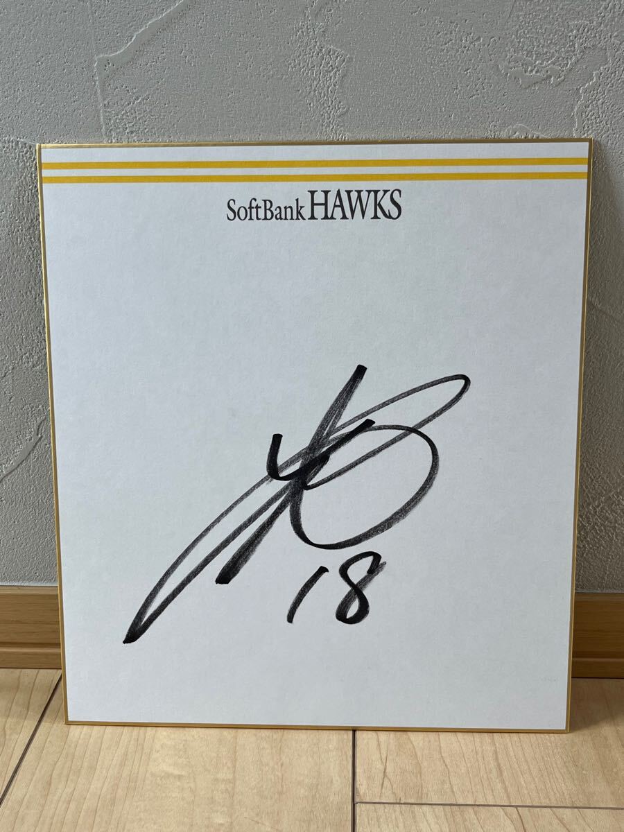 福岡ソフトバンクホークス【武田翔太】直筆サイン色紙◆球団公式 ロゴ入り色紙拍卖