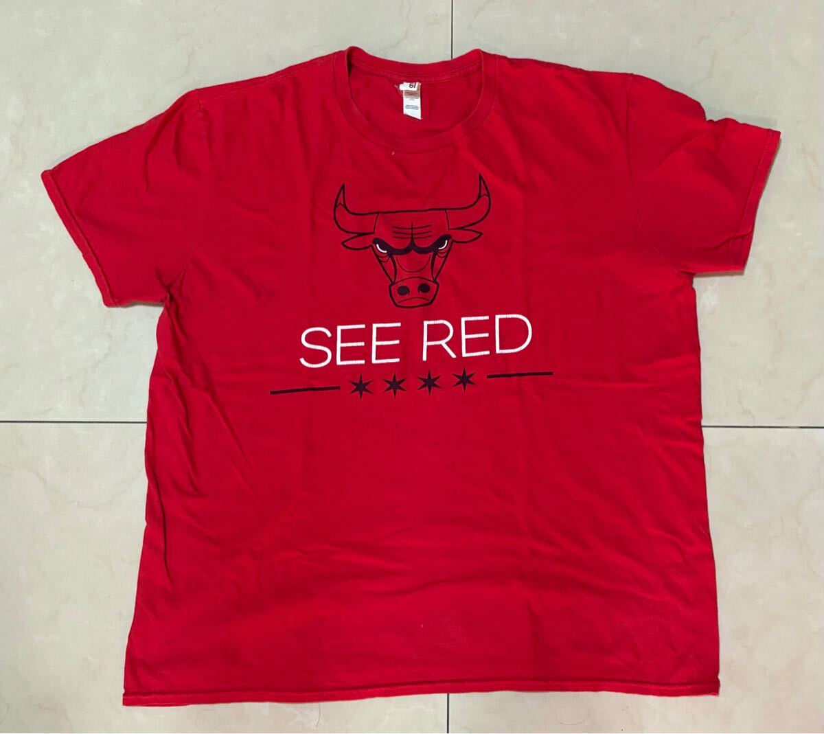 NBA CHICAGO BULLS MEN’S SHORT SLEEVE T-SHIRTS size-XL(着丈70身幅60) 中古 送料無料 NCNR拍卖