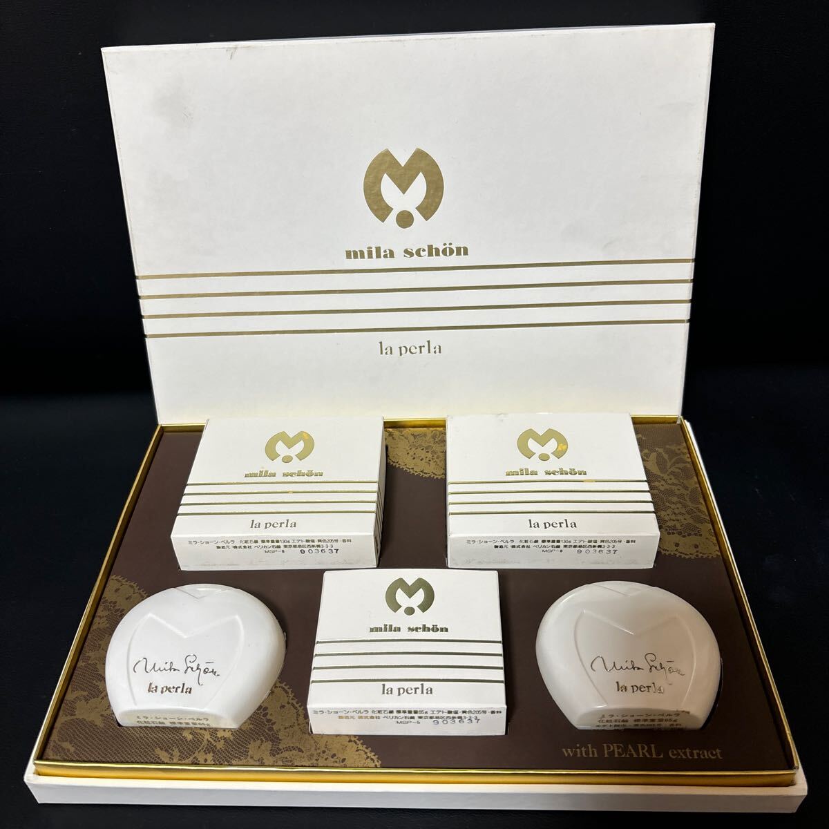 mila schon la perla ミラショーンペルラ 化粧石鹸/with PEARL cxtract ソープセット 拍卖