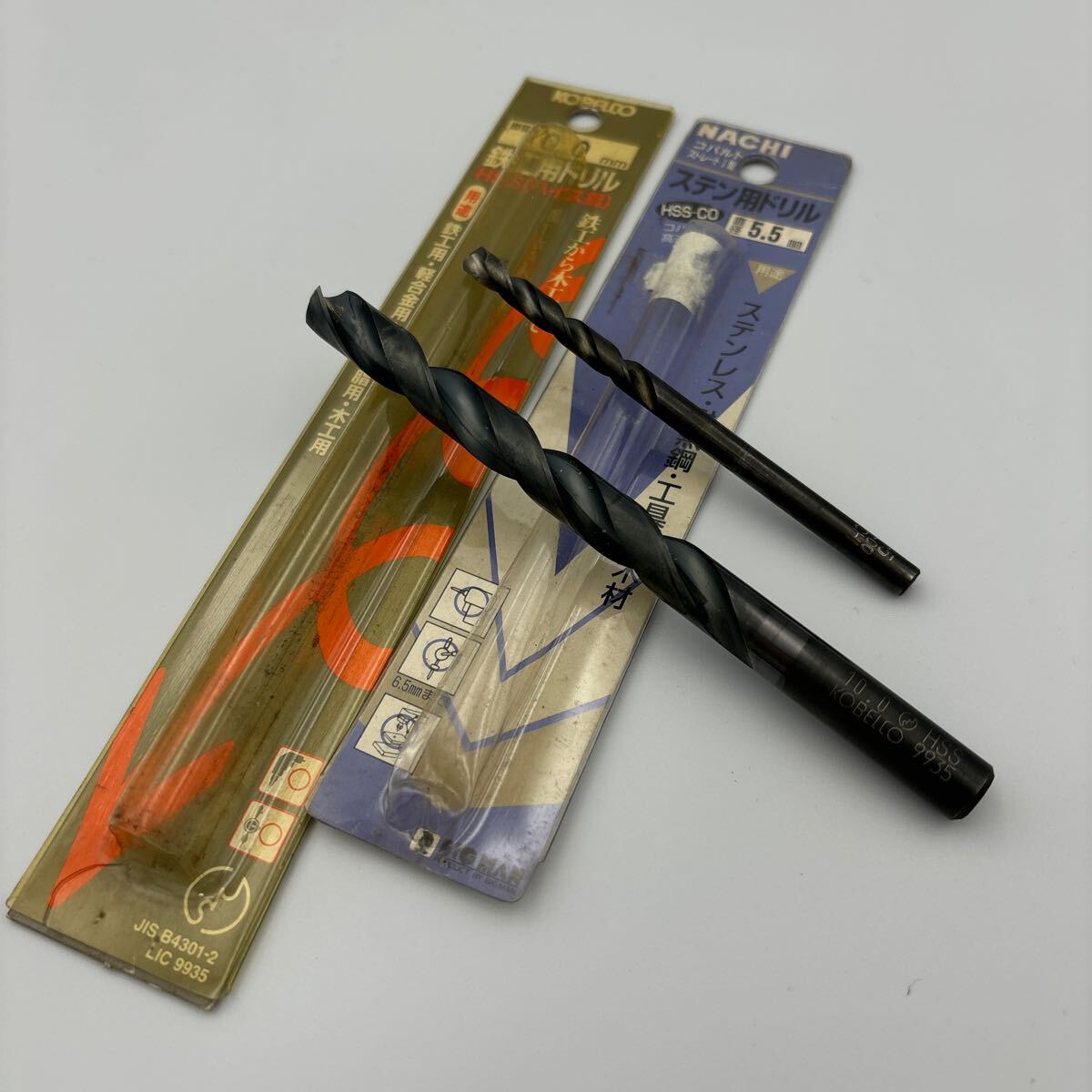 ドリルビット 2本 鉄工用ドリル10.0mm/ステン用ドリルストレート5.5mm 大工道具 KOBELCO/NACHI 電動工具部品拍卖