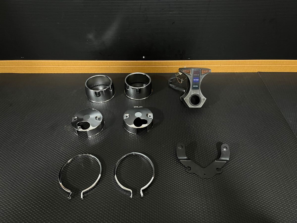 Z400FX 大人気!! 新品同様 キジマ メッキ メーター カバー インジケーター フルセット!! パイロットランプ メーター Z500 Z550FX Z400J拍卖