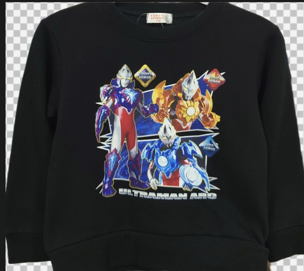 即決 ウルトラマンアーク キッズ裏起毛トレーナー【120】新品タグ付き拍卖